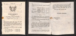 DOCUMENTI - VARIE - CARTOLINE - 1850 - Torino 3 Dicembre - Decreto 1111 (4 Pagine) Per I 3 Valori Della Prima Emissione - Andere & Zonder Classificatie