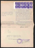 DOCUMENTI - VARIE - CARTOLINE - Uso Fiscale - Ministero Aeronautica/Dir. Gen. Pers. Mil. 5a Div. - Blocco Di Dieci + Cop - Altri & Non Classificati