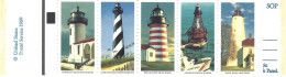 UNITED STATES (USA), 1990, Booklet 171v, Lighthouses, All Panes: Missing Name + Denomination! - 2. 1941-80