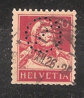 Perfin/perforé/lochung Switzerland No YT203/203a 1925-1942 William Tell Symbol O/ - Gezähnt (perforiert)