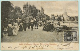 Carte Postale 1908 Buenos Aires, Jardin Zoologico --> Rio De Janeiro, Affr. 6 Centavos - Lettres & Documents