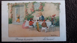 CPA MARIAGE DE POUPEES LE BANQUET DESSIN ILUSTRATEUR PAULI EBNER - Jeux Et Jouets