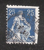 Perfin/perforé/lochung Switzerland No YT 120 1908-1933 - Hélvetie Assise Avec épée C  Handelsbank (Banque Commerciale) - Gezähnt (perforiert)