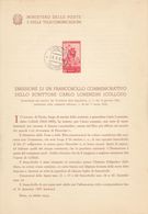 ITALIA - 1954 - Bollettino N° 4 Delle Poste Italiane Con La Riproduzione Del Francobollo Di Pinocchio Timbrato FDC - Stamped Stationery