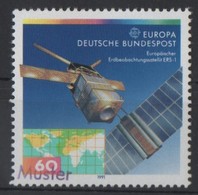 Allemagne Europa 1991 Timbre Spécimen (Muster - Muestra) Satellite ERS 1  TTB - 1991