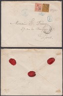 REUNION Yv 14+25 SUR LETTRE RECOMMANDE DE St-DENIS 20/12/1891 VERS PARIS (DD) DC-2009 - Storia Postale