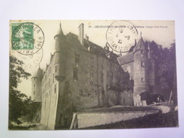 GP 2020 - 143  CHATEAUNEUF-sur-CHER  (Cher)  :  Le  CHÂTEAU  (Angle Sud-Ouest)   1922   XXX - Chateauneuf Sur Cher