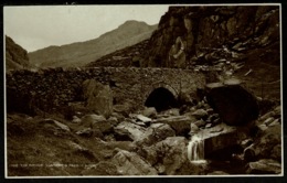 Ref 1268 - Judges Real Photo Postcard - The Bridge Llanberis Pass Snowdonia - Caernarvonshire Wales - Caernarvonshire