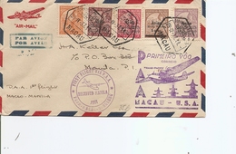 Macao ( Lettre En Premier Vol De 1937  De Macao Vers Manille à Voir) - Storia Postale
