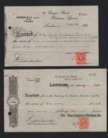 GREAT BRITAIN NEPAL LEGATION KENSINGTON GAMAGES RECEIPTS 1934/35 - Reino Unido
