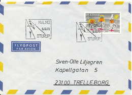 Sweden Aerogramme With Special Postmark Malmö Sturup 3-12-1972 - Brieven En Documenten