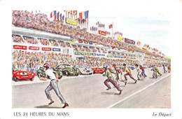 Le Mans - Les 24 Heures Du Mans (Dessin) - Le Départ - Publicité Pour Les Assurances La Mutuelle Du Mans - Le Mans