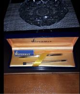 FRANCE WATERMAN 1960 STYLO BILLE 2 MICRONS PLAQUÉ OR  IMPECCABLE- PEN 2 MICRON GOLD PLATE IMPECCABLE - Vulpen