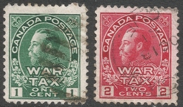 Canada. 1915 War Tax. 1c, 2c Used. SG 228-229 - Oorlogsbelastingen