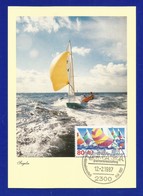 BRD 1987 Mi.Nr. 1310 , Segeln - Sporthilfe - Maximum Card - Sonder Stempel Kiel 12.-2.1987 - 1981-2000