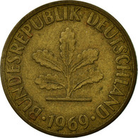 Monnaie, République Fédérale Allemande, 5 Pfennig, 1969, Munich, TB+, Brass - 5 Pfennig