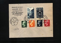 Monaco 1951 Michel 419+421+425+426 + 441-442 FDC - Lettres & Documents