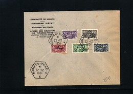 Monaco 1951 Michel 443-447 FDC - Briefe U. Dokumente