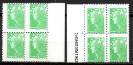 Col12  France Variété Marianne Beaujard  N° 4229 Décalage Vers Haut Et Bas En Piquage à Cheval  Neuf  XX MNH - Unused Stamps