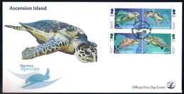 Ascension Isl. (2018) Migratory Species (tartarughe, Turtles) - FDC - Tortues