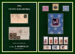 Catalogue 195e Vente Sur Offres J. Robineau 15 / 12 / 2015 - Cataloghi Di Case D'aste