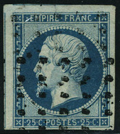 Oblitéré N° 15, 25c Bleu Empire, Oblitéré Gros Points, T.B. - Andere & Zonder Classificatie