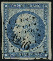 Oblitéré N° 15, 25c Bleu, T.B. Signé Calves Et Brun - Altri & Non Classificati