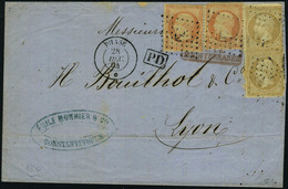 Lettre N° 21, + 23, 10c X 2 + 40c X 2, Affranchissement à 1f Obl Ancre + Càd Phase 28 Dec 64 Sur L Pour Lyon T.B. Signé  - Autres & Non Classés