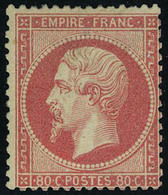 Neuf Avec Charnière N° 24, 80c Rose Napoléon III Dentelé, T.B. Signé A. Brun - Altri & Non Classificati