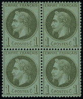 Neuf Sans Charnière N° 25, 1c Bronze, Bloc De 4, Superbe - Altri & Non Classificati