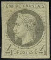 Neuf Avec Charnière N° 27Bf, 4c Gris ND, Impression Fine Rothschild, T.B. Signé Guy - Andere & Zonder Classificatie