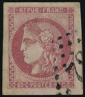 Oblitéré N° 49, 80c Rose Grandes Marges Superbe Signé Brun - Autres & Non Classés