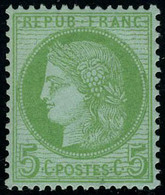 Neuf Sans Charnière N° 53, 5c Vert-jaune Sur Azuré, T.B. - Otros & Sin Clasificación