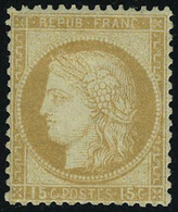 Neuf Avec Charnière N° 55, 15c Bistre Gros Chiffres 15 T.B. - Otros & Sin Clasificación