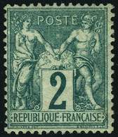 Neuf Avec Charnière N° 62, 2c Vert, Bon Centrage, T.B., Signé + Certificat JF Brun. - Sonstige & Ohne Zuordnung