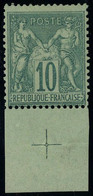 Oblitéré N° 65, 10c Vert Bdf Avec Croix De Repère T.B. Signé Calves - Other & Unclassified