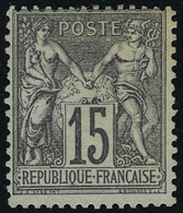 Neuf Sans Gomme N° 66, 15c Gris, Type I, T.B. - Autres & Non Classés