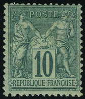 Neuf Avec Charnière N° 76, 10c Vert, Type II, T.B. Signé - Andere & Zonder Classificatie