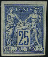 Neuf Avec Charnière N° 79a, 25c Bleu, Type II, ND, Réimpression Granet, T.B. - Andere & Zonder Classificatie