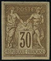 Neuf Sans Gomme N° 80c, 30c Brun, Type II, ND, Réimpression Granet, T.B. - Other & Unclassified