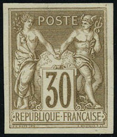 Neuf Sans Gomme N° 80d, 30c Brun-jaune, Type II, ND, Emission Des Régents Sans Teinte De Fond, T.B. - Autres & Non Classés