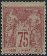 Neuf Avec Charnière N° 81, 75c Rose, Cl, T.B. Signé JF Brun - Andere & Zonder Classificatie