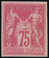 Neuf Sans Gomme N° 81b, 75c Rose, Type II, ND, Emission Des Régents Avec Teinte De Fond, T.B. - Andere & Zonder Classificatie