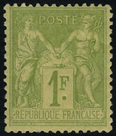 Neuf Avec Charnière N° 82, 1f Olive Clair, Type II, T.B. - Otros & Sin Clasificación