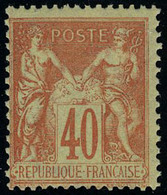 Neuf Sans Charnière N° 94, 40c Orange, Type II, T.B. Signé - Sonstige & Ohne Zuordnung