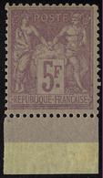 Neuf Avec Charnière N° 95a, 5f Lilas Rose Sur Lilas Pâle, Cl, Bdf, T.B. - Sonstige & Ohne Zuordnung