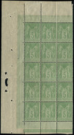 Neuf Sans Charnière N° 102. 5c Vert Jaune, Type III, Bloc Vertical De 15ex Avec Les 3 Bdf, Bien Centré, Superbe. - Sonstige & Ohne Zuordnung