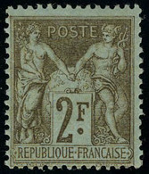 Neuf Avec Charnière N° 105, 2f Bistre Sur Azuré, Cl, T.B. - Sonstige & Ohne Zuordnung