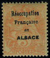 Neuf Sans Charnière N° 109, 3c Blanc, Surchargé Réoccupation Française En Alsace, T.B. (Spink - Maury N° 2C) - Sonstige & Ohne Zuordnung