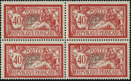 Neuf Sans Charnière N° 119. 40c Merson, Bloc De 4, Bien Centré, T.B. - Sonstige & Ohne Zuordnung